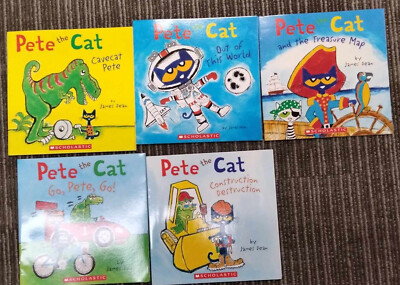 5 Books) Pete the Cat by James Dean, Adventures, Scholastic Books