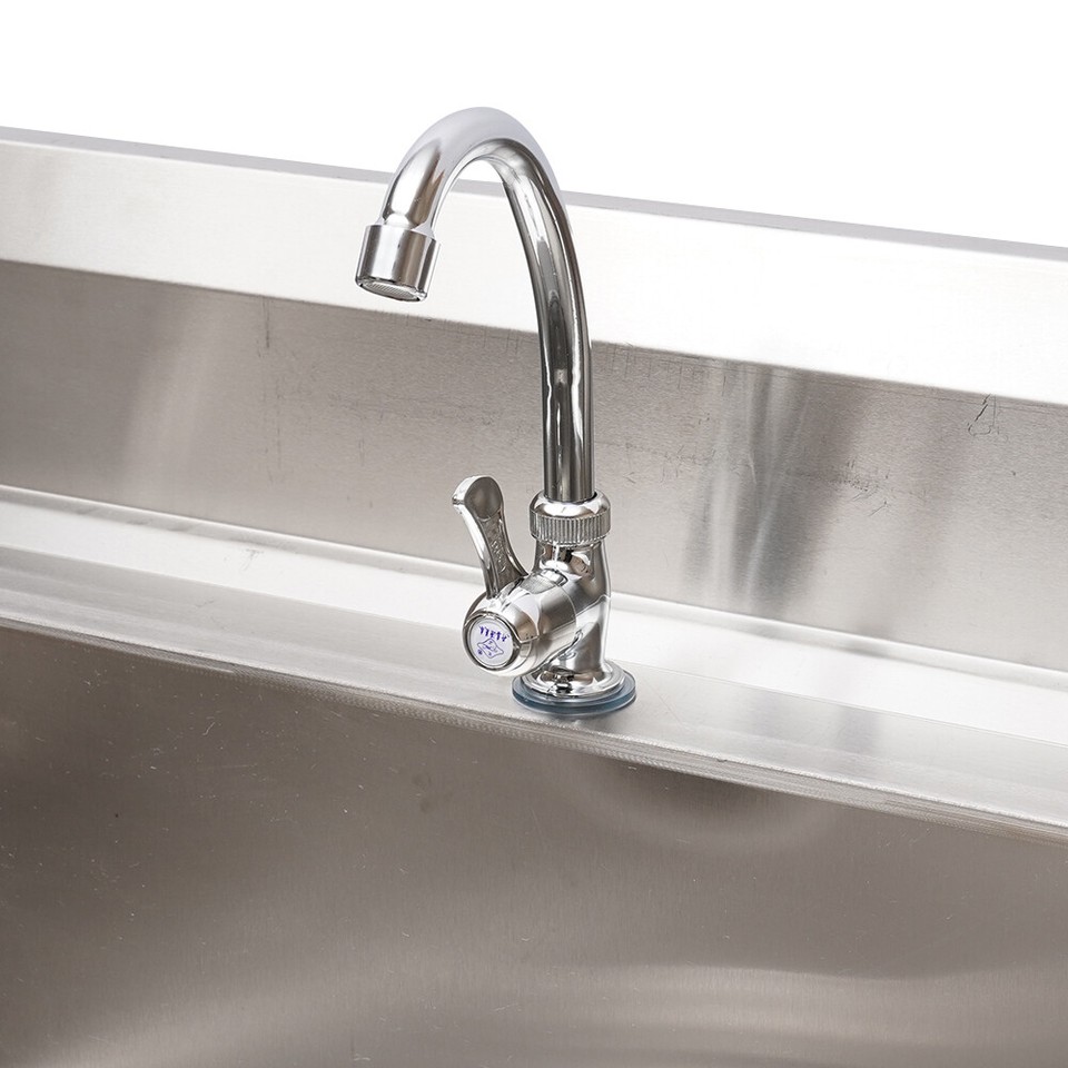 Compartment Commercial Sink Utility Prep Table w/ Faucet Stainless