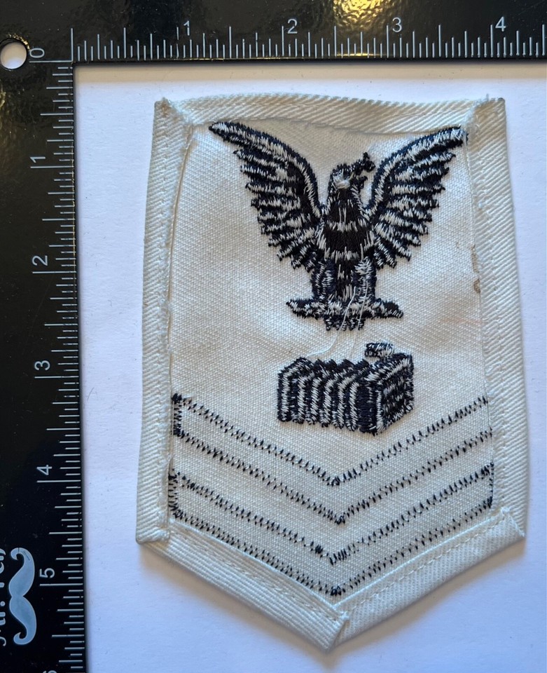 WWII USN Navy Photographer Petty Officer 2nd Class White Rate Patch | eBay