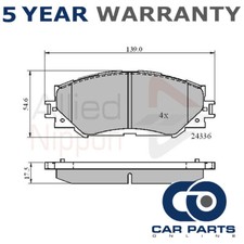 Brake Pads Set Front CPO Fits Toyota Auris 2006-2018 RAV4 2005- Yaris 2012-2013