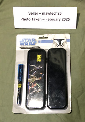 BRANDNEU VERSIEGELT SAMMLERSTÜCK STAR WARS CLONE WARS BLEISTIFTDOSE und STIFT SET