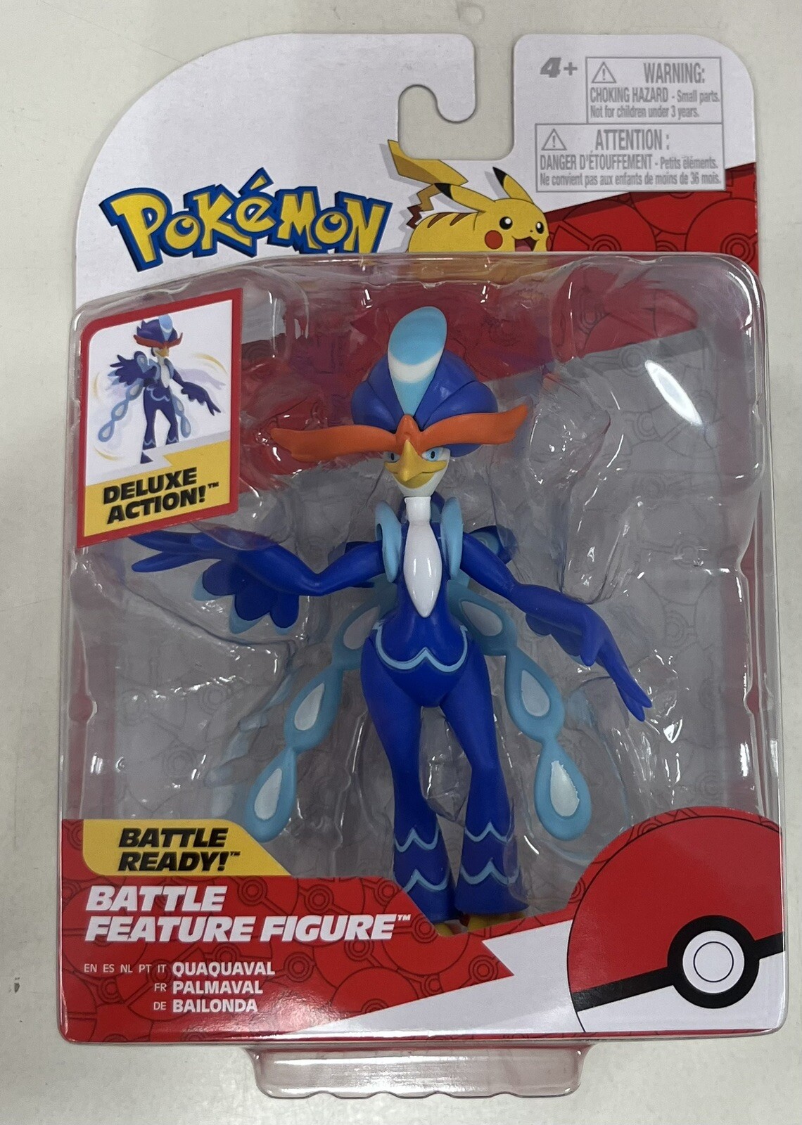 Pokemon Quaquaval Epic Battle Feature Action Figure Jazwares New In Hand
