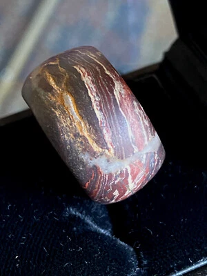 BAND RING massiv aus Stein oder Marmor,schöne Maserung,20mm(63) - Bild 1 von 4