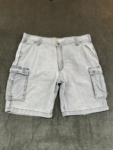 CARHARTT CARGO SHORTS MENS 42 x 10" INSEAM FADED Gray WORKWEAR RELAXED FIT v - 第 1/11 張圖片