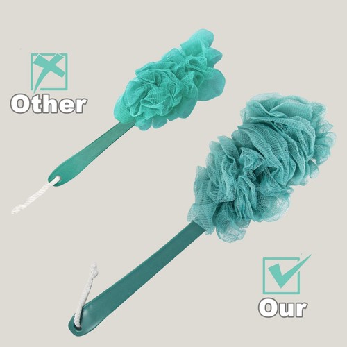2er Pack Luffa am Stick Rückenschrubber Dusche Bad Bürste mit langem Griff - Bild 4 von 7