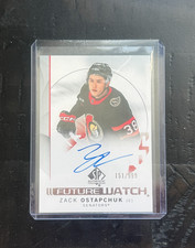 2024-25 SP AUTHENTIC Future Watch Auto Zack Ostapchuk /999 #126 Ottawa Senators
