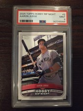 Aaron Judge 2025 Topps Hobby Rip Night #2 Base PSA 9 Mint Yankees QTY