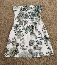 Women’s Floral Print Strapless Bodycon Mini Dress Size S