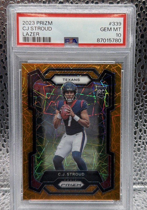 2023 Prizm CJ Stroud Lazer Prizm RC #339 PSA 10 GEM MT "Texans"