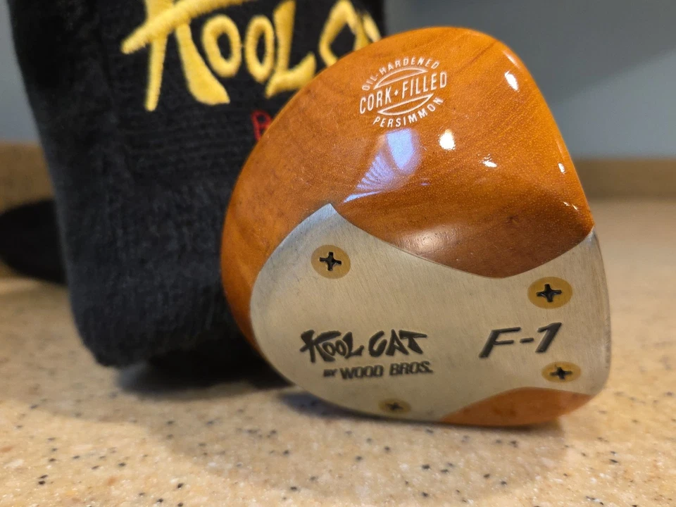 Vintage Wood Bros Kool Cat F-1 Driver 1 Wood- Graphite Shaft - With Cover - Image 2 of 4