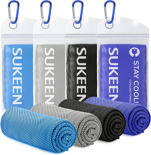 Sukeen 4er Pack Kühltücher (40"x12"), Kühlende Halstücher, Eistuch, Soft Brea - Bild 10 von 12