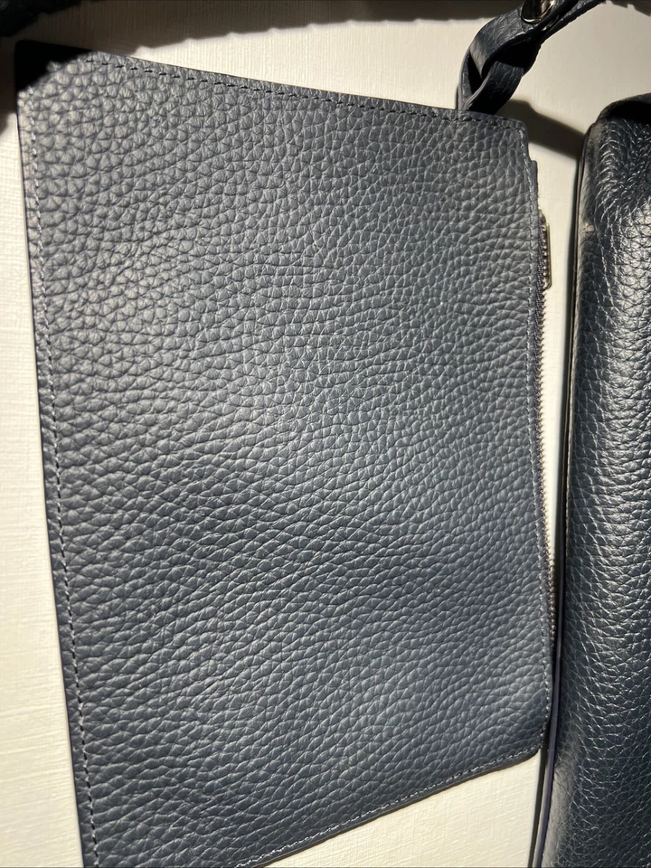 ALLSAINTS Dark Blue Leather Tote Bag with Wallet & 2 Shoulder Straps – Pre-owned - Image 2 of 4