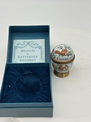 Halcyon Days Emaille Bilston & Battersea Ostern 1975 Ei Schmuckschatulle