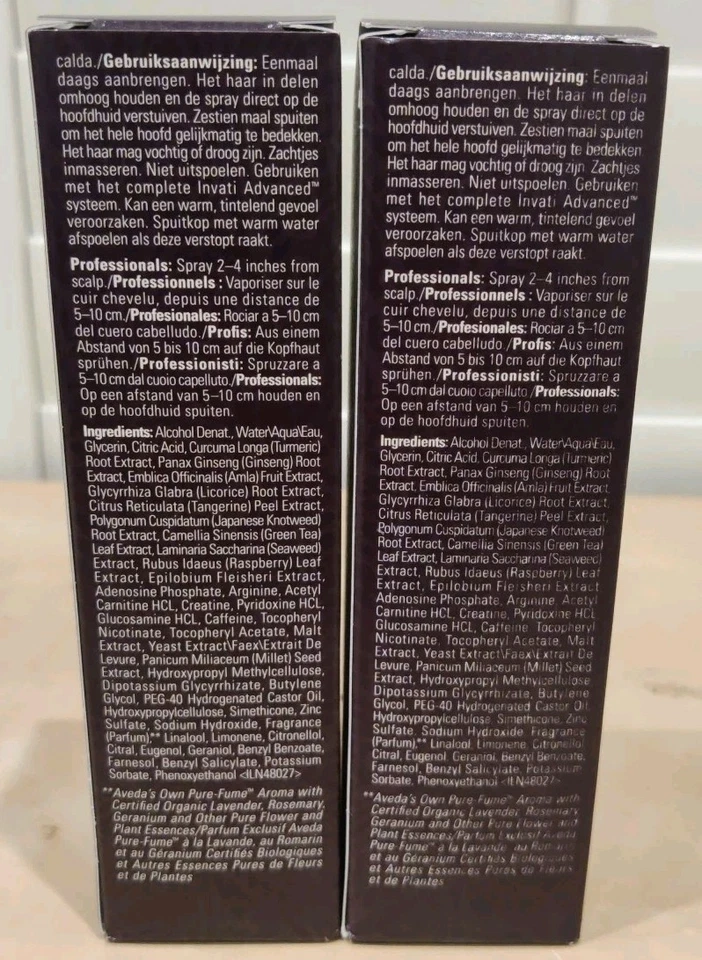 Revitalizador de couro cabeludo AVEDA INVATI Ultra Advanced 5 oz/150 ml novo na caixa (pacote com 2) - Imagem 3 de 4