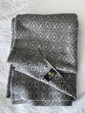 WOOLRICH Pearce Woolen Wool Gray Blanket 80"x60" USA Twin