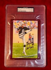 Ray Guy Oakland Raiders Signed HOF 2014 Goal Line Art Card PSA/DNA Encapsulated