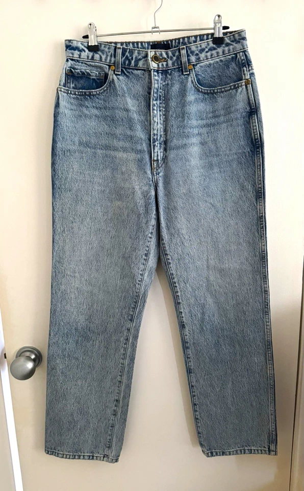 Khaite Abigail Women’s Blue Denim Straight Leg Jeans Size 30 - image 1 of 4