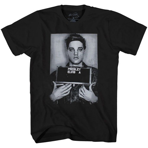 Elvis Presley Mug Shot T-Shirt - Elvis Army 1960 Discharge Photo - Official