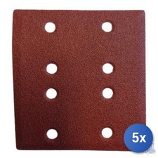5x Yamato Brown Sandpaper Sheet 8 Holes For Sander 081597 MPN 8000071881333
