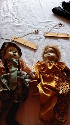 Theaterpuppen Marionetten 2 Stück Keramik