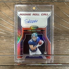 2025 Panini Certified Rookie Roll Call Cam Skattebo Auto Red /99 RC AU - Giants