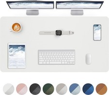 Leather Desk Pad Protector,48"" x 23""Large desk mat,Office Desk Mat, Non-Slip