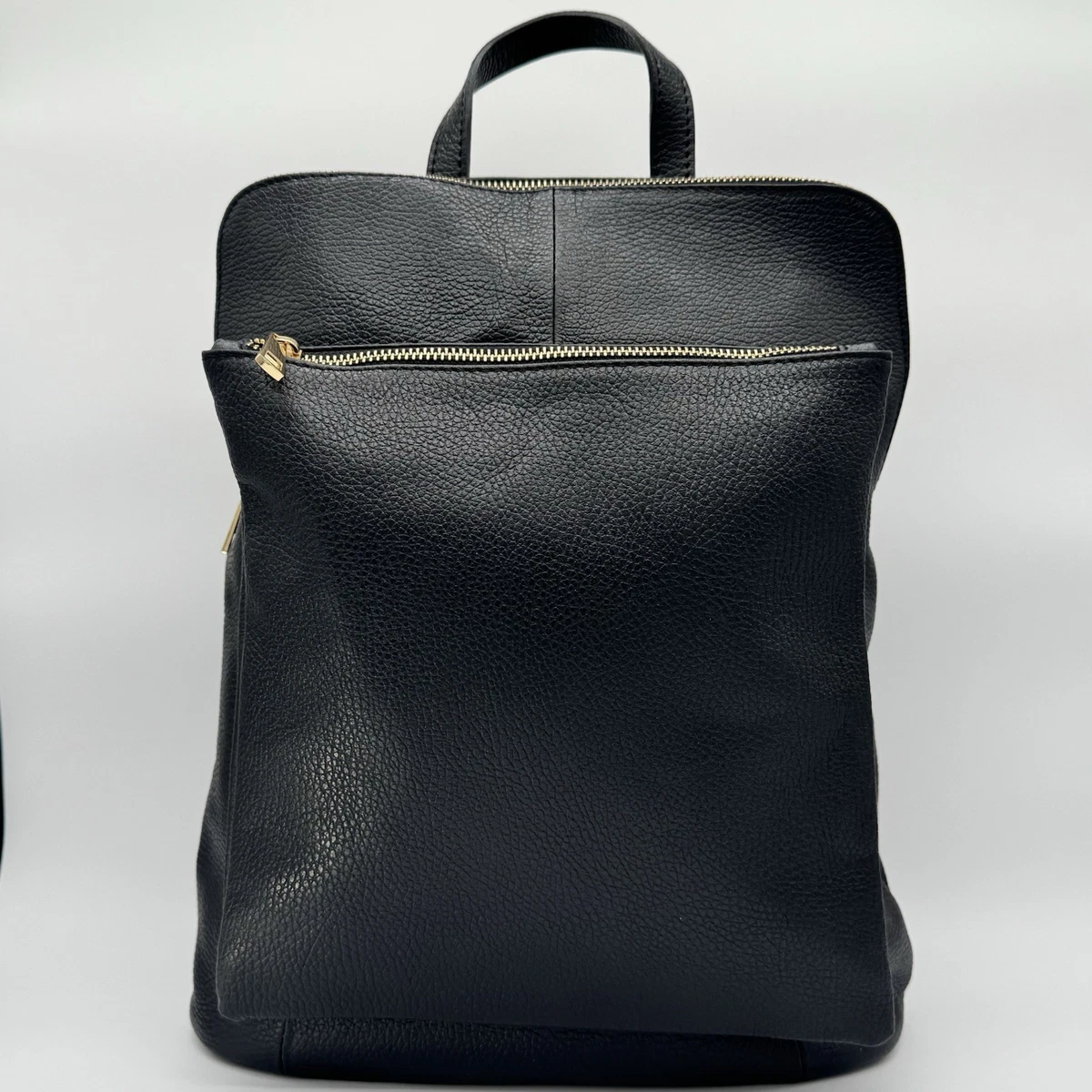 Vera Pelle Large Brown Leather Backpack Drawstring Many Pockets 10” X 5 “ X 13” Soft Leather Backpack: Handmade Italian Travel Bag - Etsy Canada main image 2