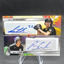 2025 Bowman's Best - Dual Autographs Seth Hernandez, Billy Carlson #DA-HC /75...