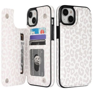 HAOPINSH iPhone 15 Plus Case Wallet - Flip Folio PU Leather Kickstand Card Slots