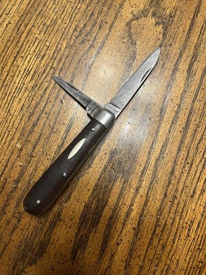 Vintage Made In Germany A.W. Wadsworth & Son 2 Blade Pocket Knife Wood Handle 