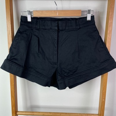 Nice Martin Shorts Womens Small Black Pleated Front Chino Casual Outdoor Pockets