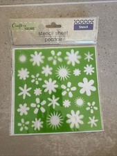 Crafter's Square Flexible Stencil Flowers Sun Brand New Sealed