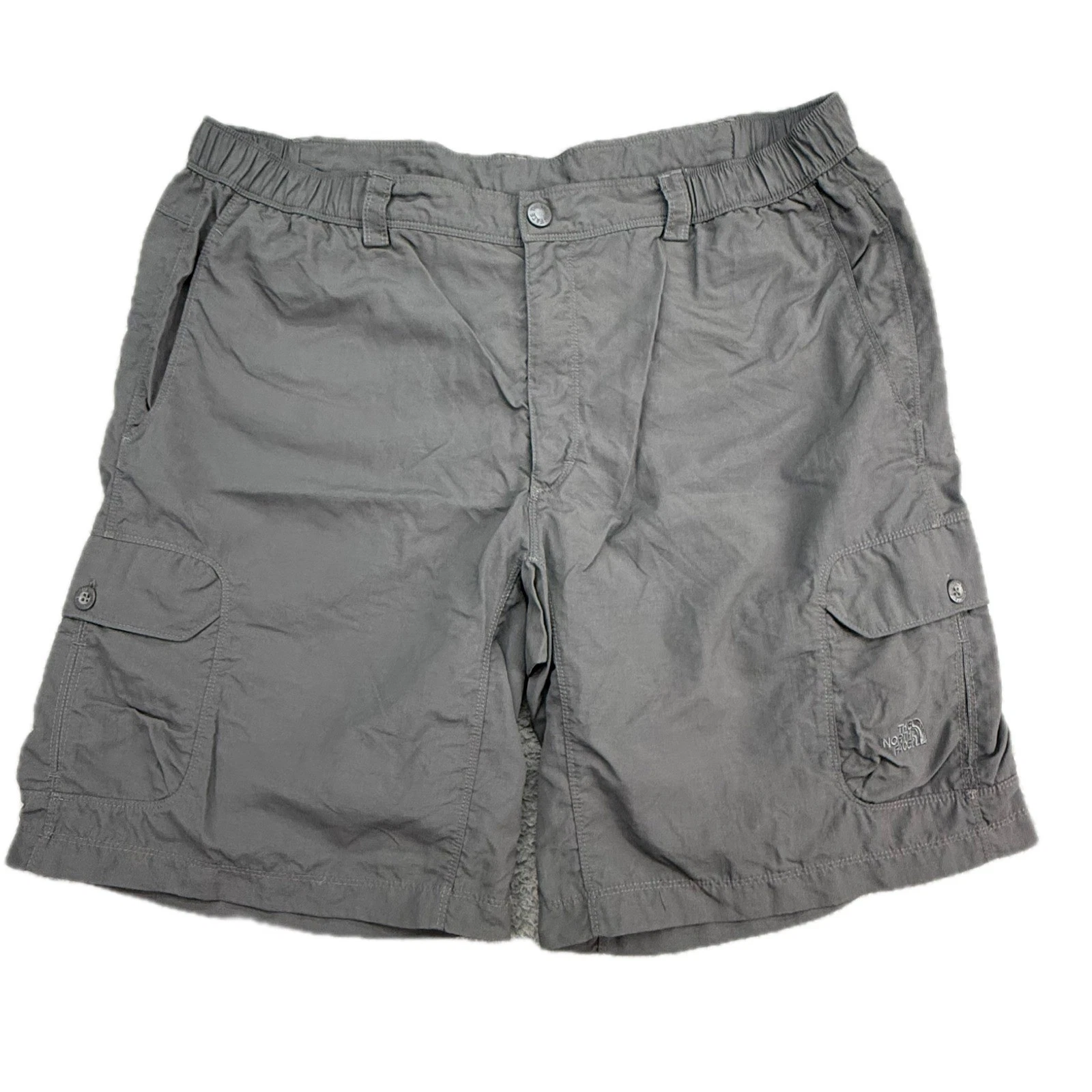 The North Face Cargo Shorts Mens XL Grey Nylon Ripstop Hiking Outdoor 2080
