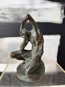 Rare Vintage Austin Productions Durastone Nude Men sculpture