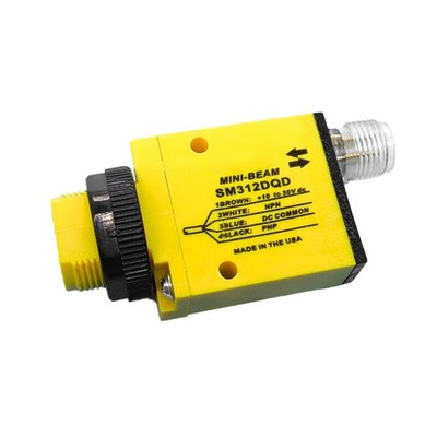 For Banner Mini Beam SM312DQD 10-30VDC 4 Pin Diffuse Photoelectric Sensor Switch