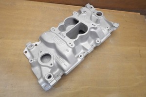 Weiand 8004 Action + Plus Intake Manifold Aluminum Holley Qjet Small Block Chevy