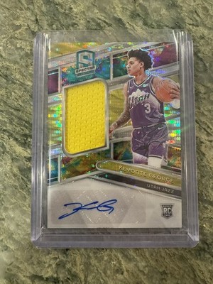 2023-24 SPECTRA CELESTRIAL ROOKIE /99 JERSEY AUTO KEYONTE GEORGE JAZZ