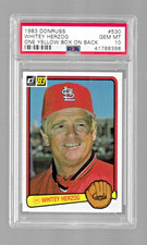 1983 DONRUS BASEBALL CARD #530 HOF WHITEY HERZOG PSA 10 MLB ST. LOUIS CARDINALS