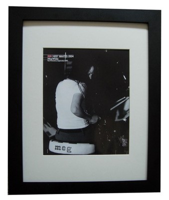 MEG WHITE+White Stripes+LIVE PICTURE+POSTER+AD+FRAMED ORIGINAL+FAST WORLD SHIP