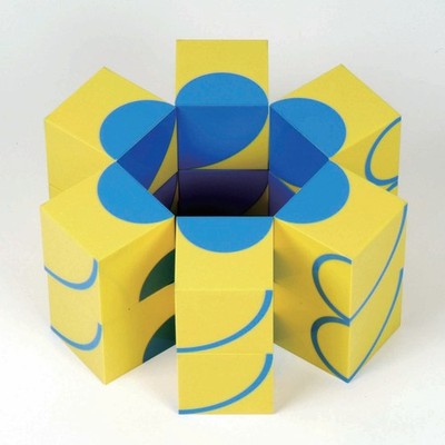 Weplay KC2003 Kreativ Bausteine Blöcke mit Bögen, gelb/blau, 16-teilig (1 Set)