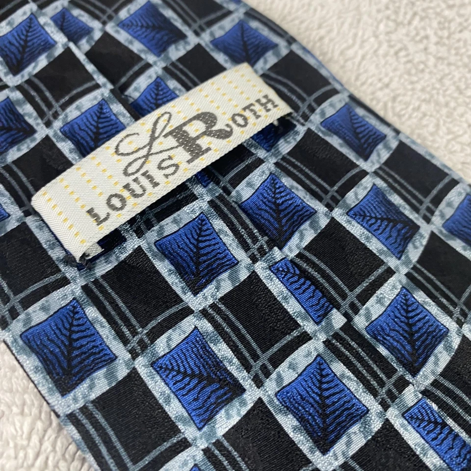 Галстук мужской Louis Roth шелковый с геометрическим узором галстук ручной работы классический 57 дюймов - Изображение 2 из 4