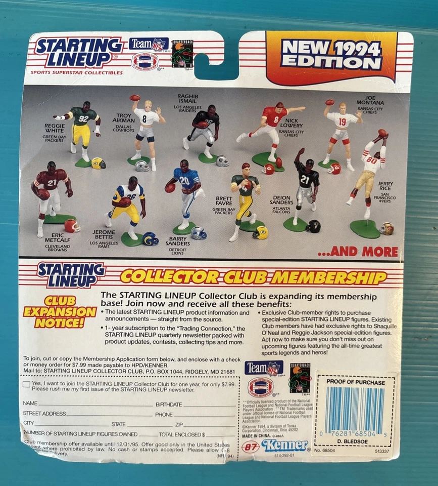 DREW BLEDSOE 1994 NFL Starting LineUp New England Patriots NEW - Image 2 of 2