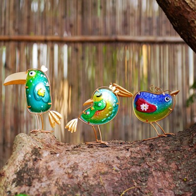 3 Stück Garten Deko Outdoor Statuen für Küche Schlafzimmer Liebhaber