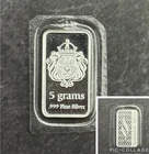 5 gram .999 Silver Bullion Lion Bar - Scottsdale Mint - Sealed