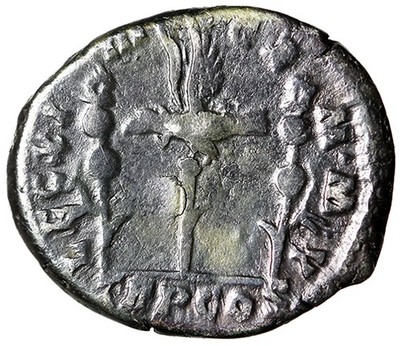 Septimius Severus AR Denarius ''Legionary Eagle, Standards'' Legion 14 Scarce