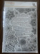 Simon Says Stamp Snowflake Edges 6x8 retired clear stamp set sss202426