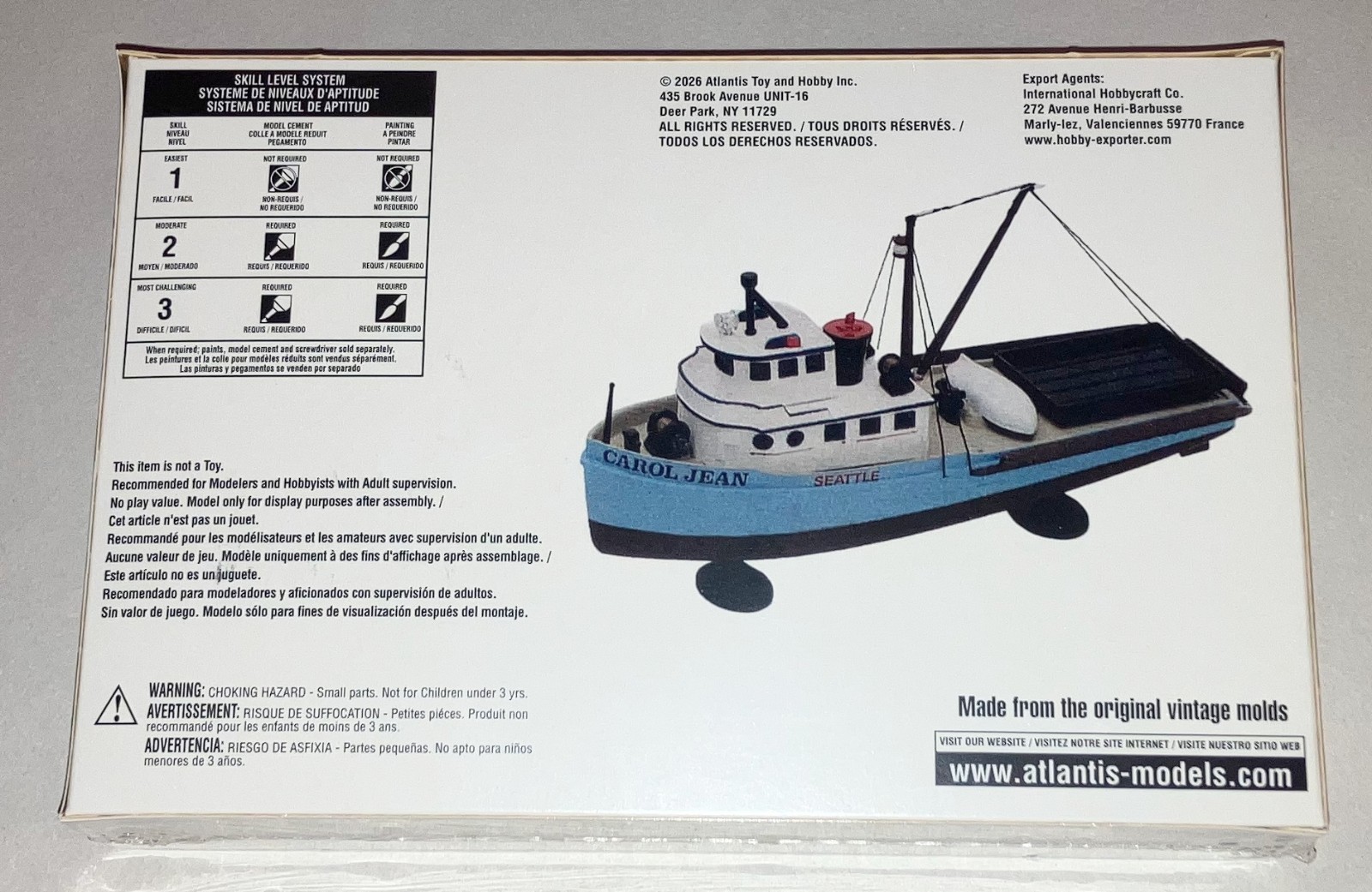 Atlantis Tuna Seiner Corsair Tuna Fishing Boat 1:160 scale ship model kit 72122