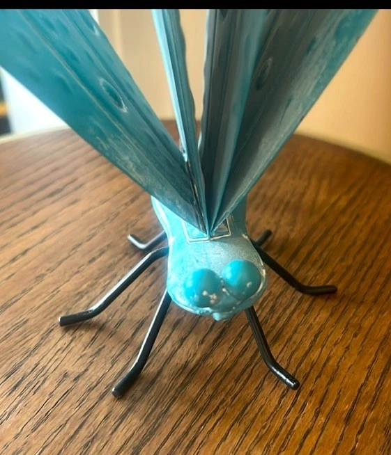 NWT Butterfly Garden Sculpture Metal Statue Yard Pool Pond Decor 10” - Image 3 of 3