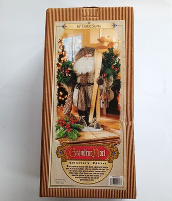 NEW Grandeur Noel Fabric Santa Ski 2000 Collectors Edition Christmas Decor 16 