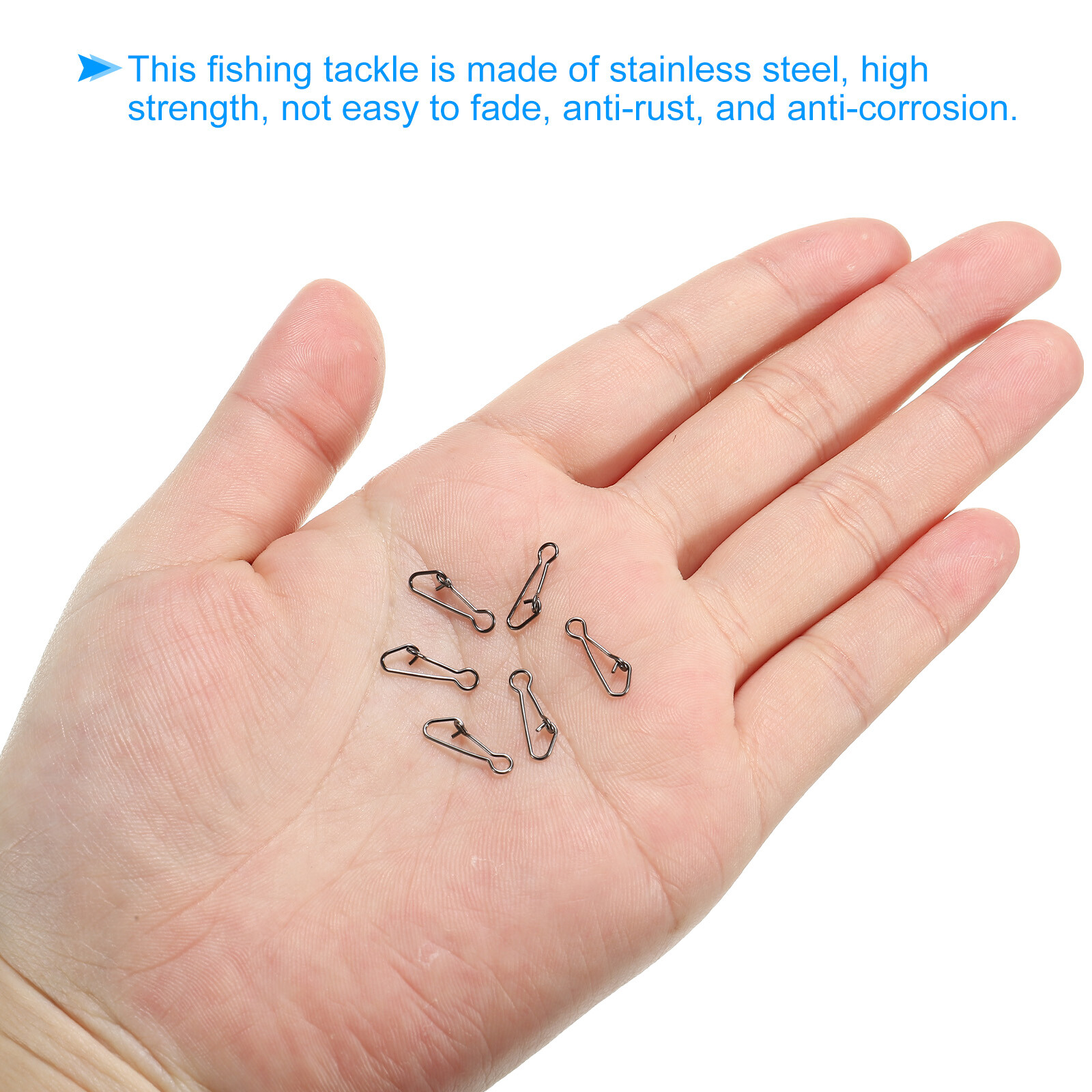 TUYOBG Vorfachköderverbinder - 20 Stück Blaue Wickelfreie Angelclips Für Einfachen Köderwechsel